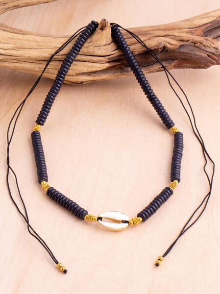 Enamel Gold Cowrie Choker