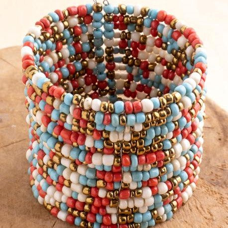 Solid Beaded Cuff | Shop Bali Queen