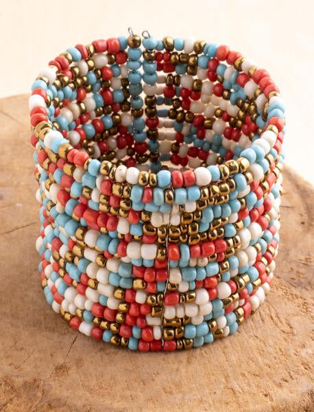 Solid Beaded Cuff | Shop Bali Queen