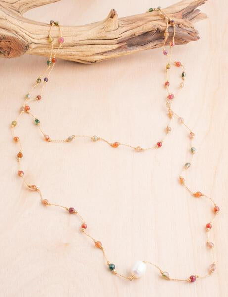 Agate & Pearl Layering Necklace | Shop Bali Queen