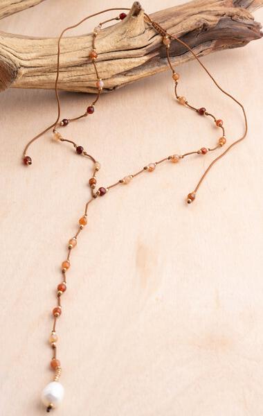 Choker Pearl Lariat Necklace | Shop Bali Queen