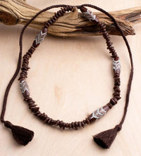 Glass Oblong Adjustable Necklace