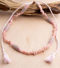 Glass Oblong Adjustable Necklace
