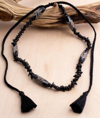 Glass Oblong Adjustable Necklace