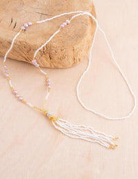 Fresh Water Pearl & Crystal Necklace