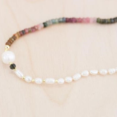 Rainbow Tourmaline Party Pearl Necklace | Shop Bali Queen
