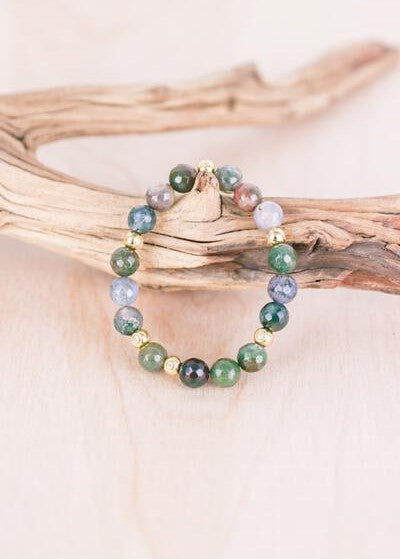 Stackable Stone Triple Bead Stretch Bracelet | Shop Bali Queen
