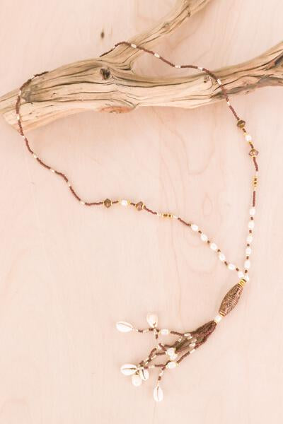 Filigree Shell Drop Necklace
