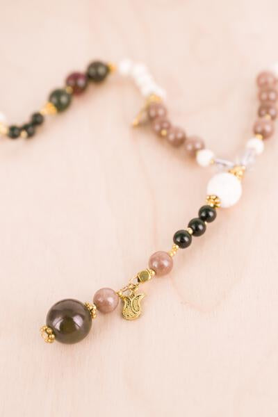 Gemstone Jewels Adjustable Necklace