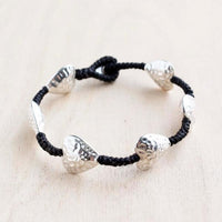 Large Hammered Heart Alloy Bracelet #10
