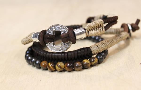 Men's Leather Bracelet Style #10