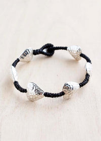 Large Hammered Heart Alloy Bracelet #10