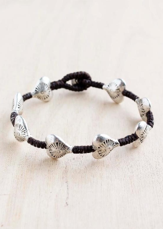Etched Heart Alloy Bracelet #14 | Shop Bali Queen