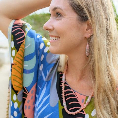 Glass Oblong Adjustable Necklace | Shop Bali Queen