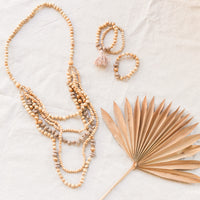 Wood & Resin Multi Strand Necklace