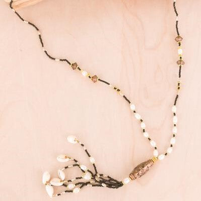 Filigree Shell Drop Necklace
