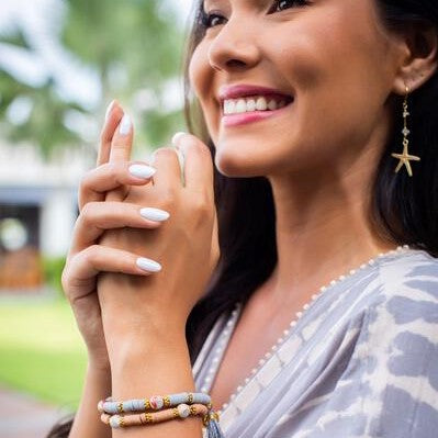 Tubular Agate Stretch Bracelet | Shop Bali Queen