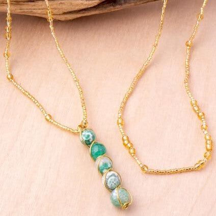 Spiral Stones Necklace