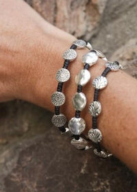 Hammered Circle Alloy Bracelet #20