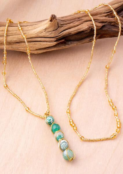 Spiral Stones Necklace | Shop Bali Queen
