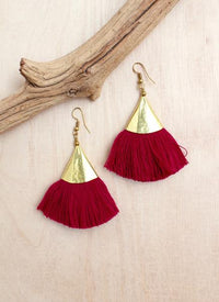 Hammered Gold Cone Earring