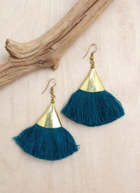 Hammered Gold Cone Earring