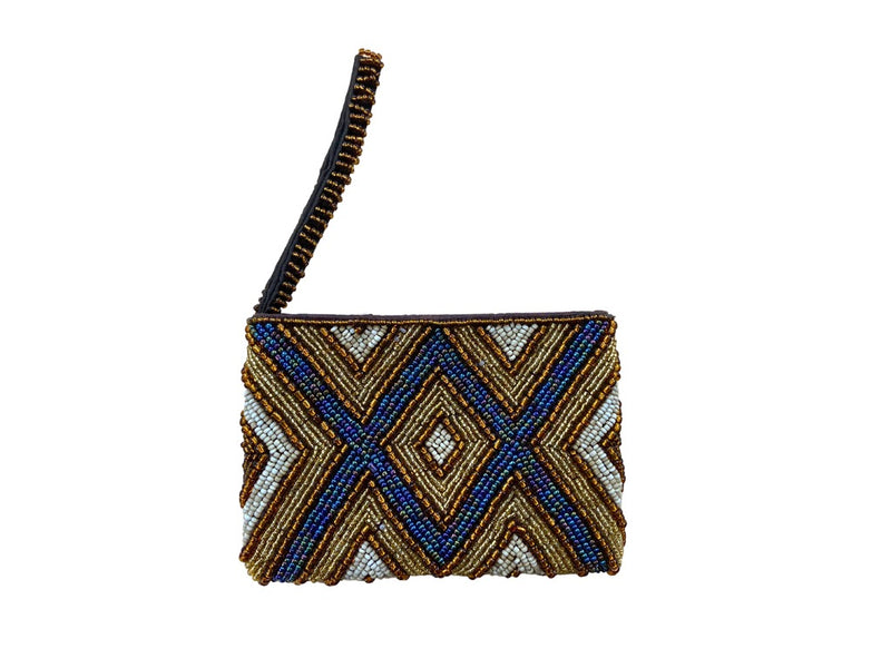 Small Diamond Beaded Coin Bag