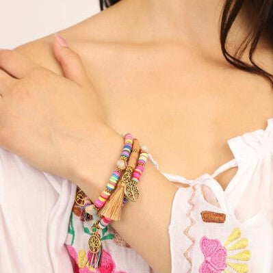 Tubular Agate Stretch Bracelet | Shop Bali Queen