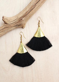 Hammered Gold Cone Earring