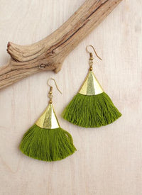 Hammered Gold Cone Earring