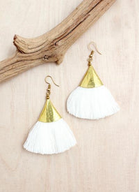 Hammered Gold Cone Earring
