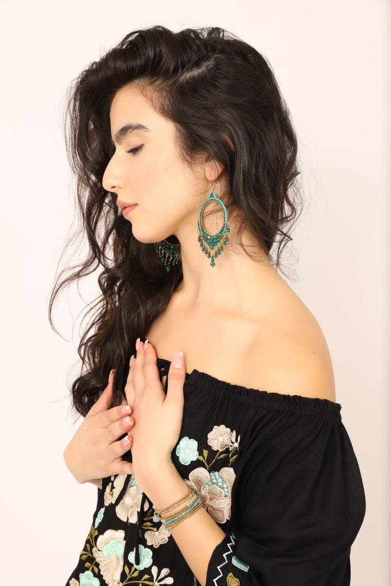 Bali Queen, Coco Rose, Resort Wear, Pool Wear, Bathing suit coverup, summer, summer style, boutique, bali, travel, boho style, sundress, roseta, embroidered, miranda, off the shoulder.