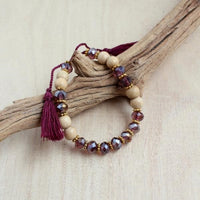 Wood and Crystal Bracelet | Shop Bali Queen