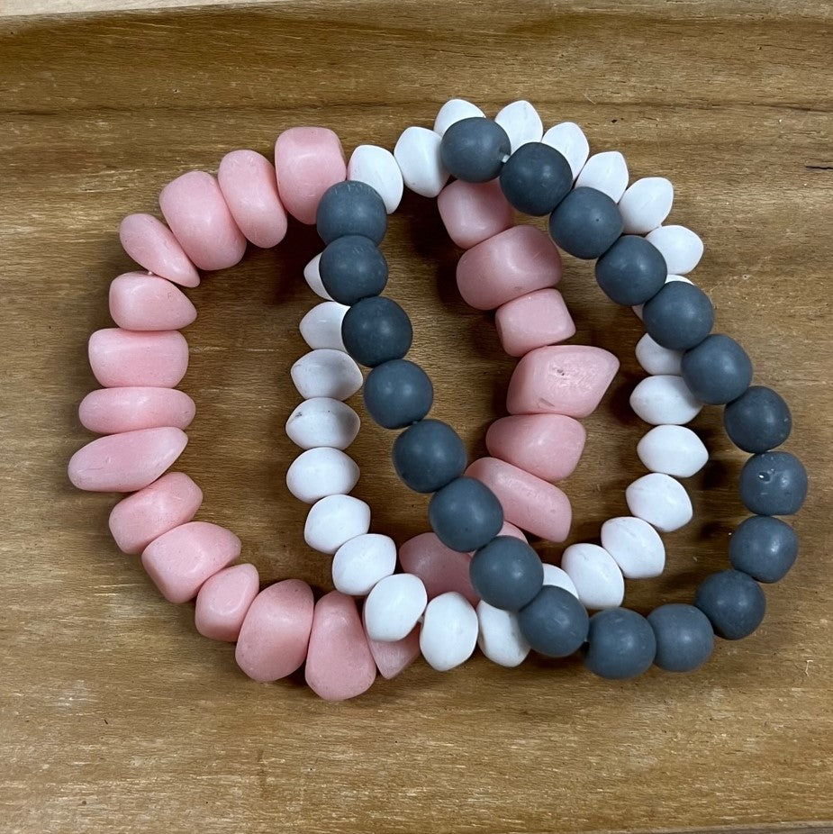 3 Strand Rubber Beaded Bracelet | Purely Therapeutic