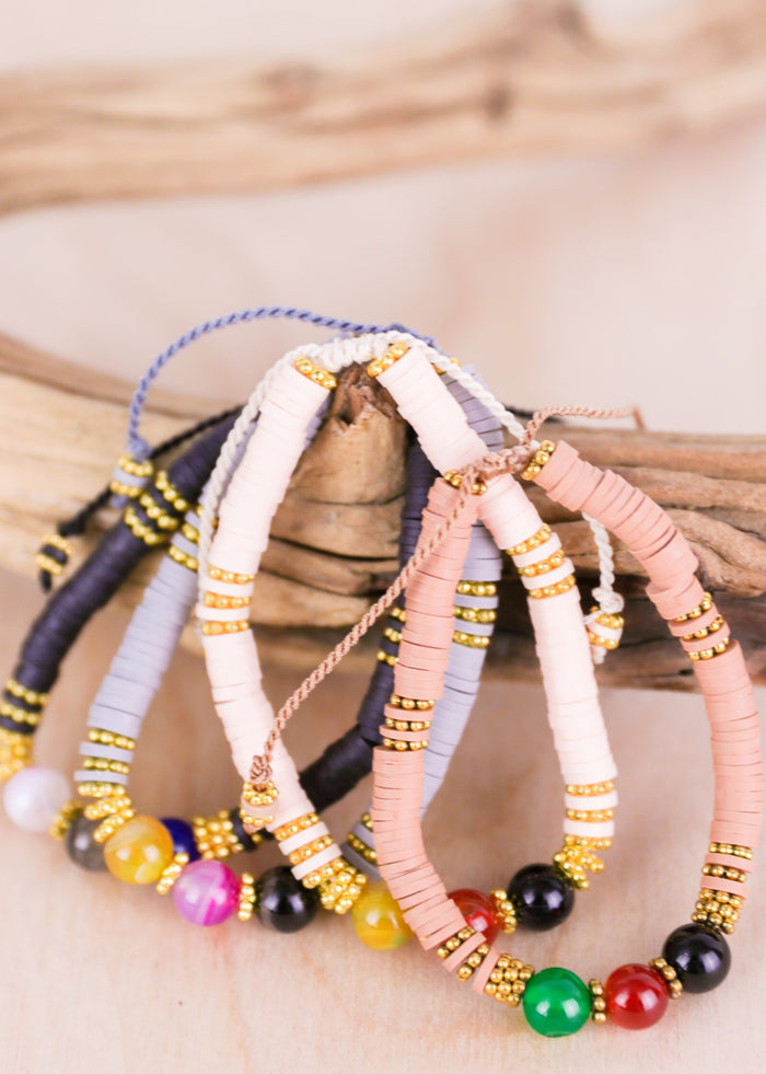 Fimo & Agate Pull Bracelet | Shop Bali Queen