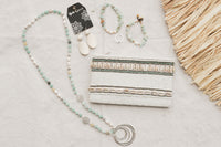 Amazonite & Pearl Lady of The Rings Alloy Necklace | Shop Bali Queen