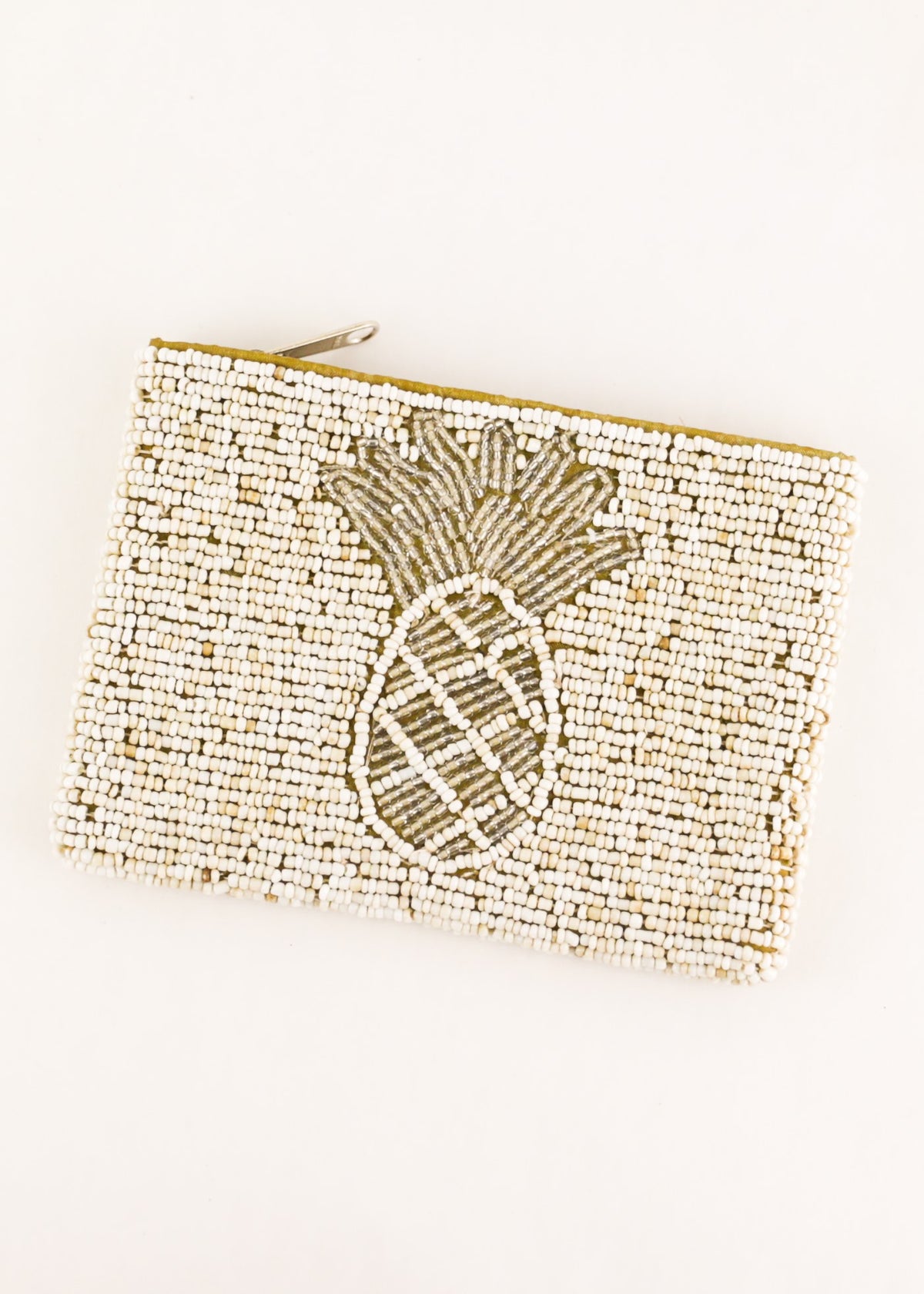 Pineapple Beaded Coin Bag