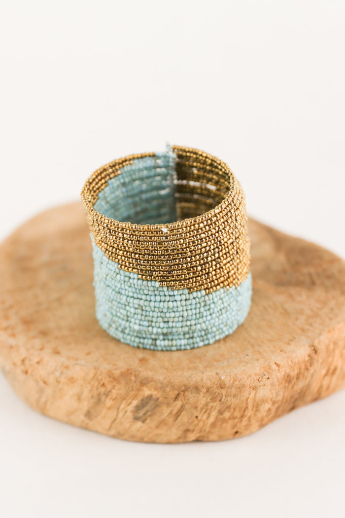 Golden Hour Beaded Cuff