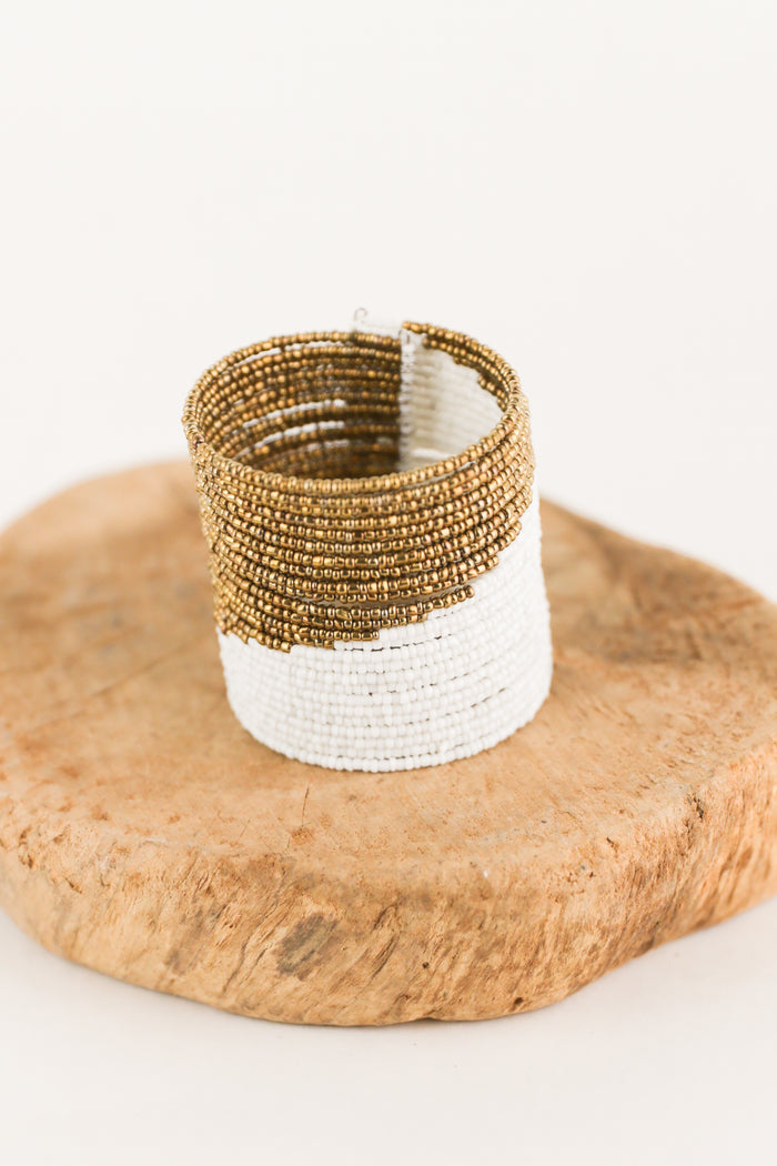 Golden Hour Beaded Cuff