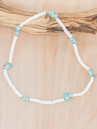 Kona Turquoise Puka Shell Stretch Necklace