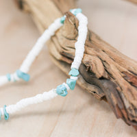 Kona Turquoise Puka Shell Stretch Necklace | Shop Bali Queen