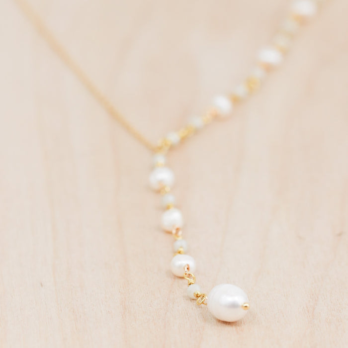 La Perla Gold Lariat Necklace