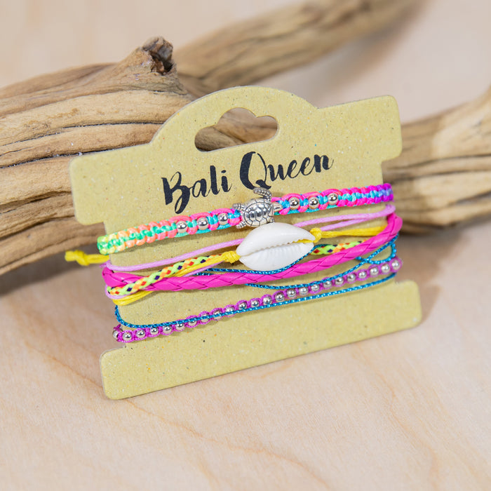 Hippie Silver Turtle 3PK Bracelets | Shop Bali Queen
