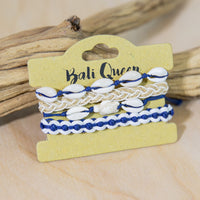 Hippie Woven Cowrie 4PK Bracelets | Shop Bali Queen