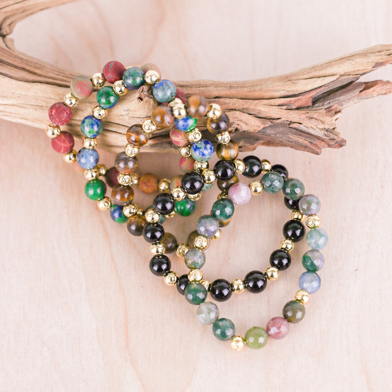 Single Strand Seed Bead Stretch Bracelet Beaded Stacking Bracelet Single Strand Seed Bead Stretch Bracelet Beaded Stacking Bracelet