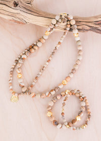 Naples Picture Jasper Buddha Toggle Necklace