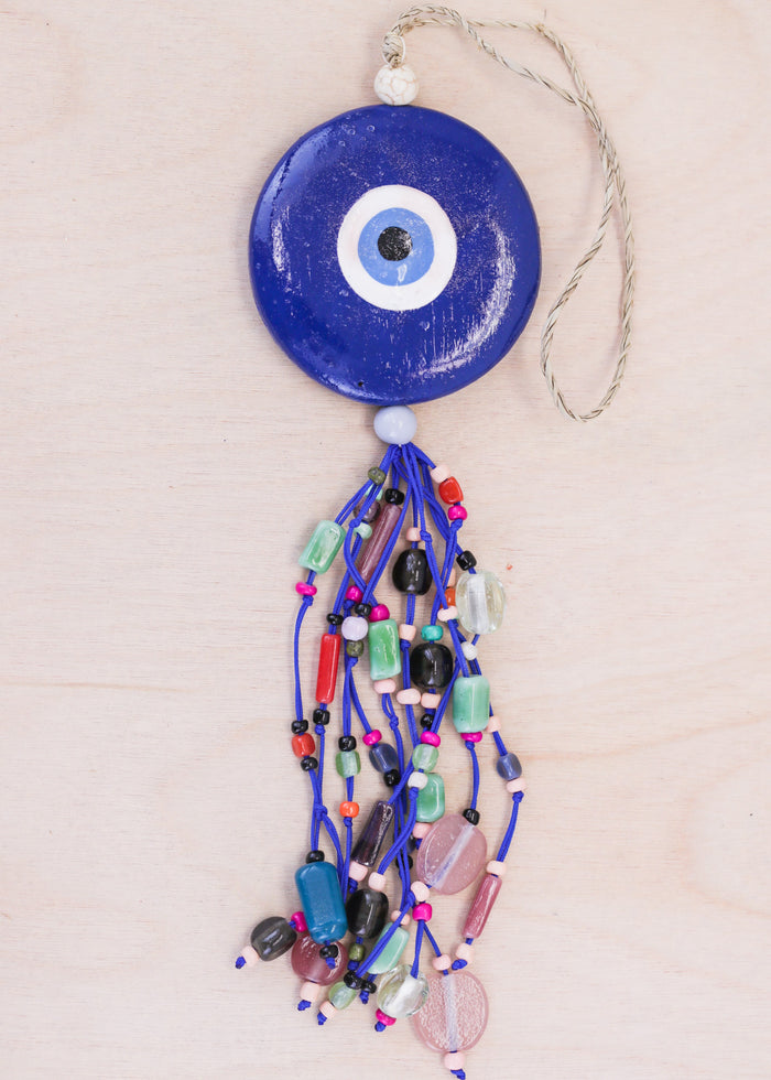 Evil Eye Glass Purse Charm