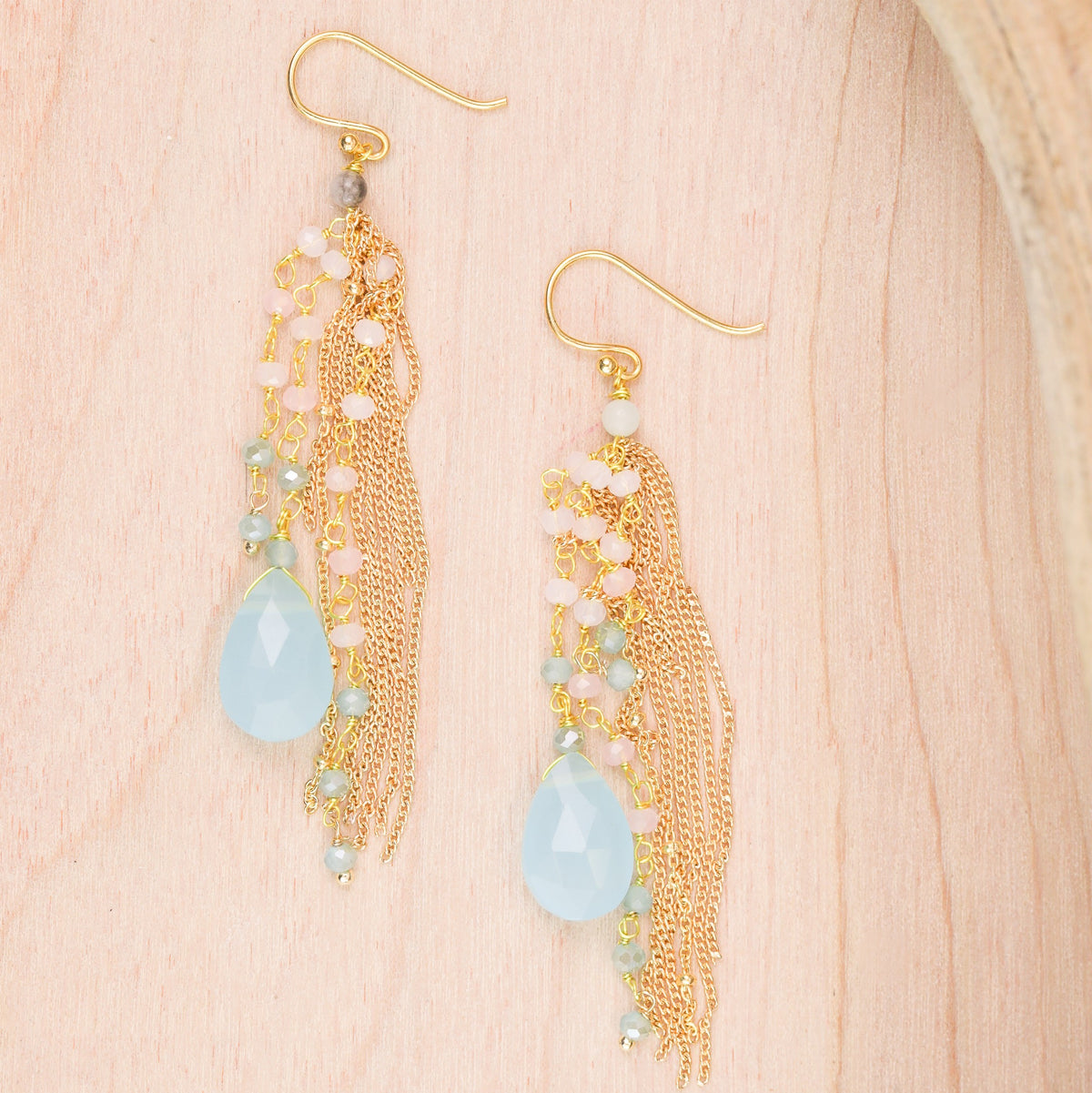 Thai Crystal & Fringe Earrings