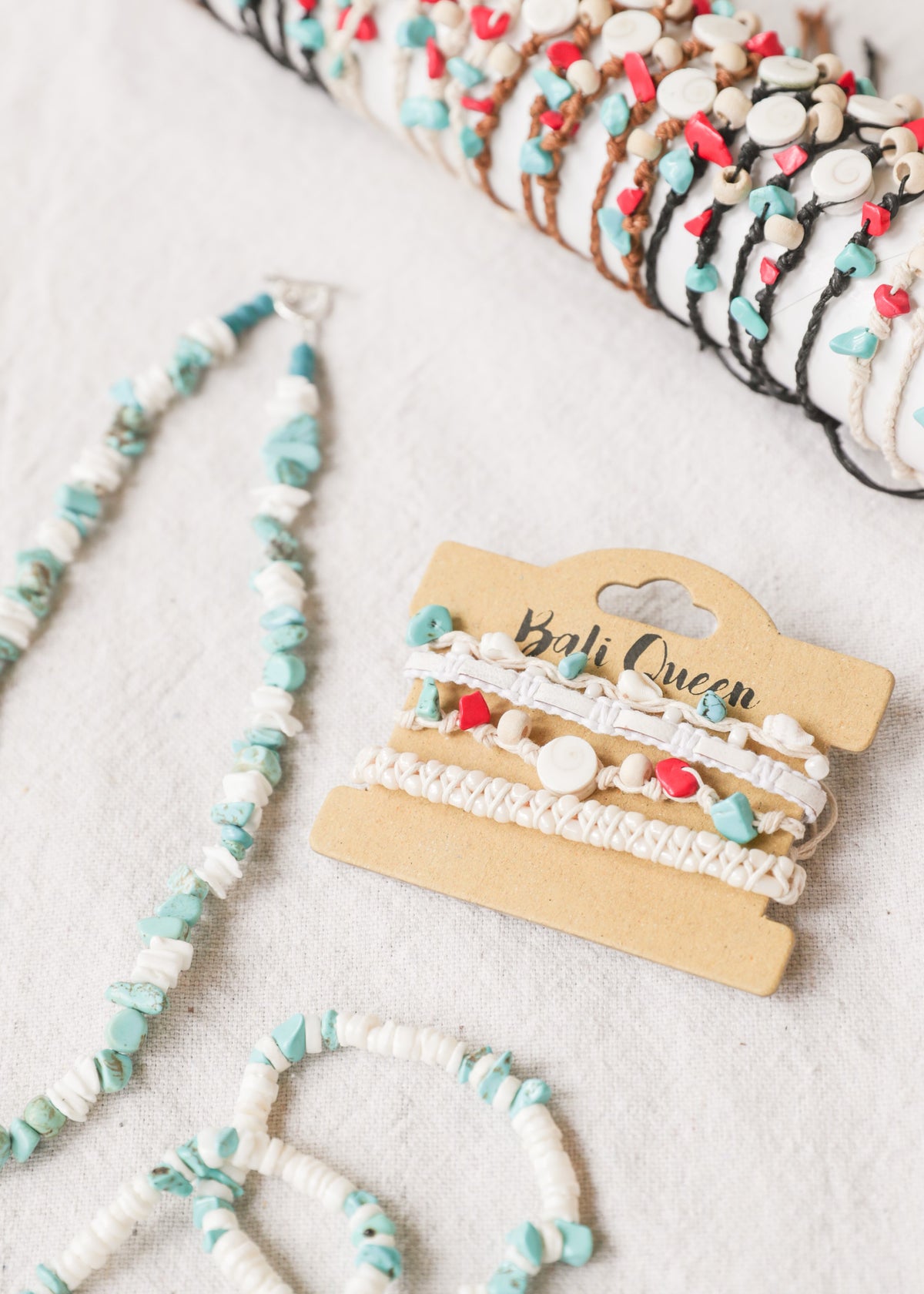 Kona Square Turquoise Puka Shell Toggle Necklace