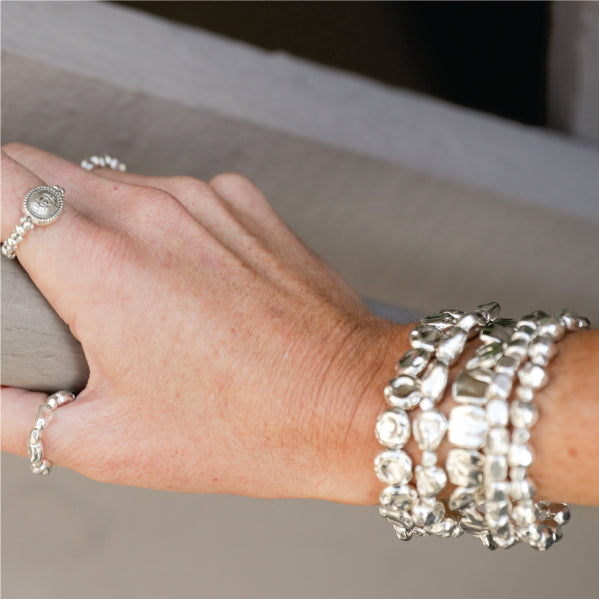 12 Stretch Alloy Bracelet Assortment, We Pick!